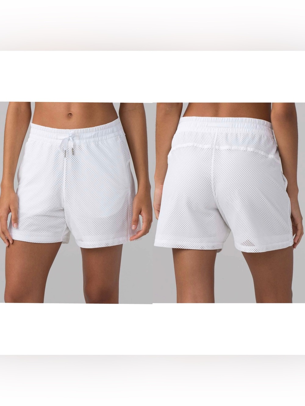 Lululemon Mesh On Mesh Athletic Shorts White Women’s - Size 4
